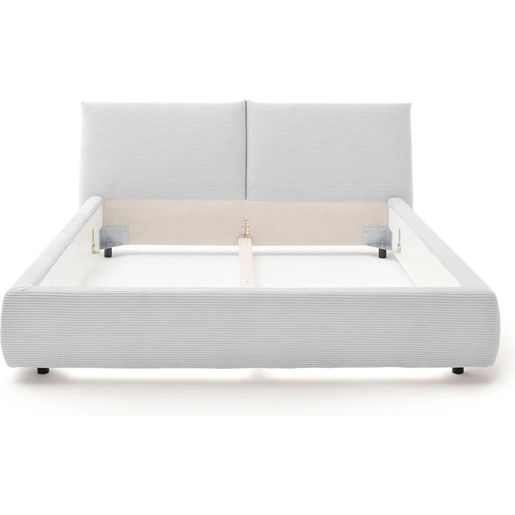 KAWOLA Bett HENRY Polsterbett Cord hellgrau 160x200cm – Bild 6
