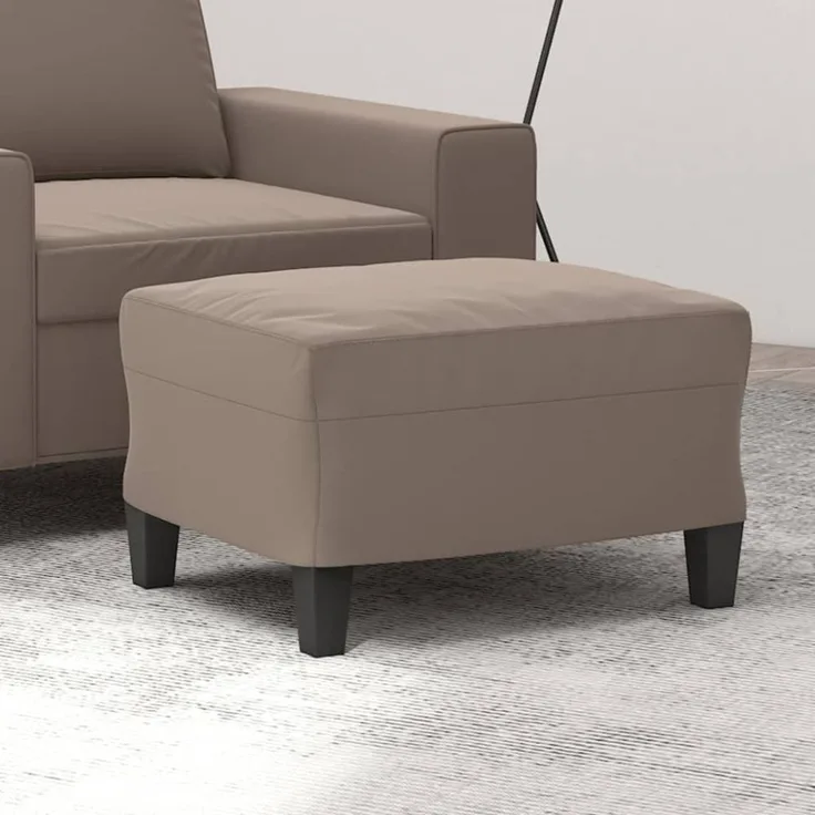 vidaXL Fußhocker Taupe 60x50x41 cm Mikrofasergewebe 349341