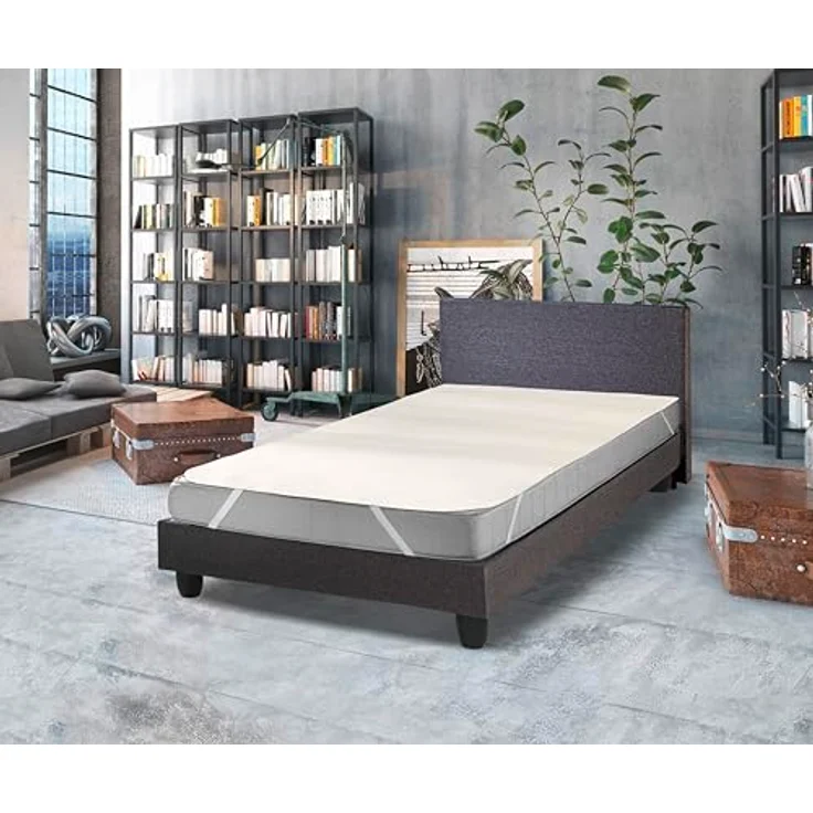 SETEX – Molton Matratzenschoner 200x220 cm naturfarben – Matratzenauflage für Bettmatratzen 15-22cm Höhe – Matratzenschutz Fixspannauflage mit Eckgummis – Standard 100 by Oeko-TEX – Bild 3