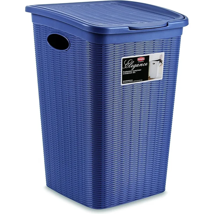 Stefanplast Elegance Wäschekorb, Blau, 38 x 37 x 54. 5 cm