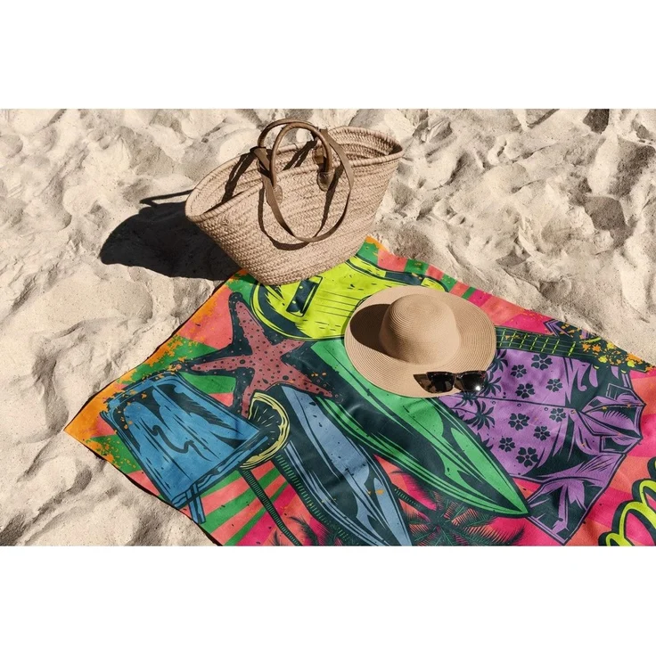 Mijolnir 'Hawaii Vacation 70' Strandtuch, Mehrfarbig, 70 x 130 cm – Bild 4