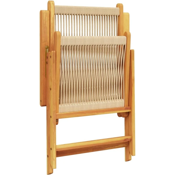 vidaXL Gartenstuhl Verstellbar 4 Stk. Beige Massivholz Akazie 3214535 – Bild 6