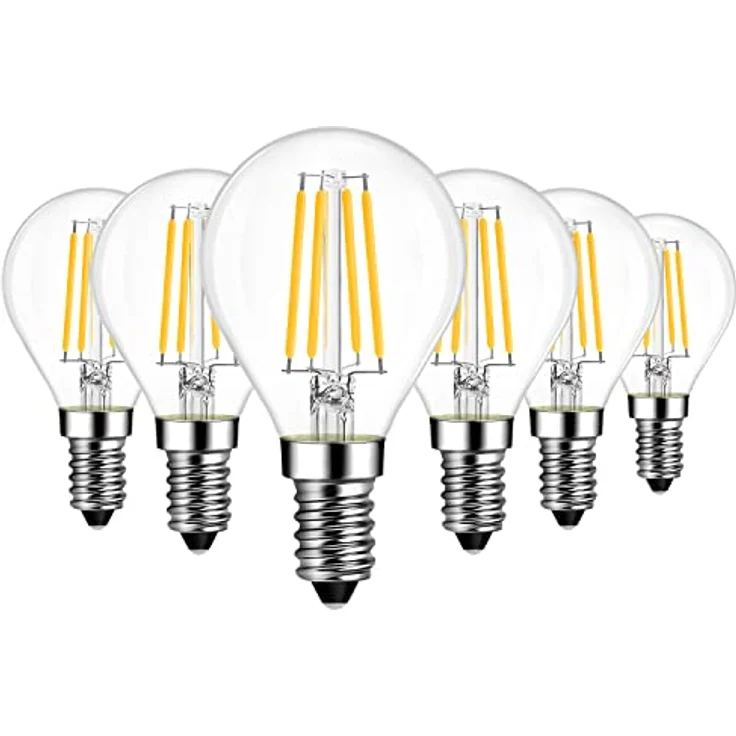 LVWIT E14 Filament LED Lampen Tropfenform, 7W LED Birne 1055LM, Ersetzt 75W Glühbirnen, Warmweiß 2700K Energiesparlampe, Glas Fadenlampe, Nicht Dimmbar, 6er Pack – Bild 2