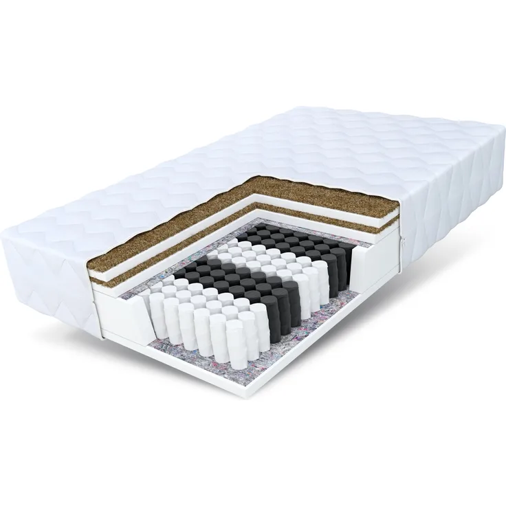 Matratze 80x200 Taschenfederkern 7 Zonen Kokos HOME DOUBLE 21 cm Premium H3 H5