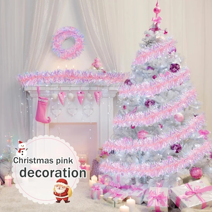 4 m Weihnachtsdekoration, Baumform, hängend, Gold, Innen & Außen, 2m pro Teil – Bild 3