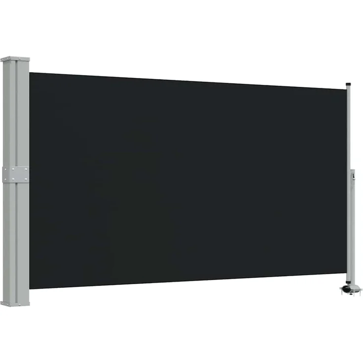Ausziehbare Seitenmarkise, Sichtschutz 140x300 cm Schwarz – Bild 2