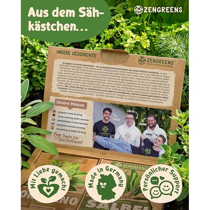 ZenGreens® - Bio Kräuter Samen Set - 15 Kräutersamen für den einfachen Anbau im Garten, Balkon oder Hochbeet - Pfalnzensamen - Saatgut – Bild 6