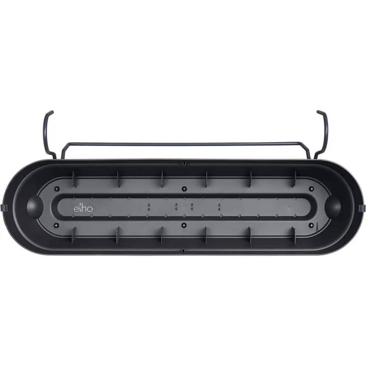 elho Vibia Campana Balkonkasten Allin1 70 mit Wasserreservoir - Übertopf für Balkon - 100% recyceltem Plastik - Ø 70. 4 x H 17. 7 cm - Schwarz/Anthrazit – Bild 4