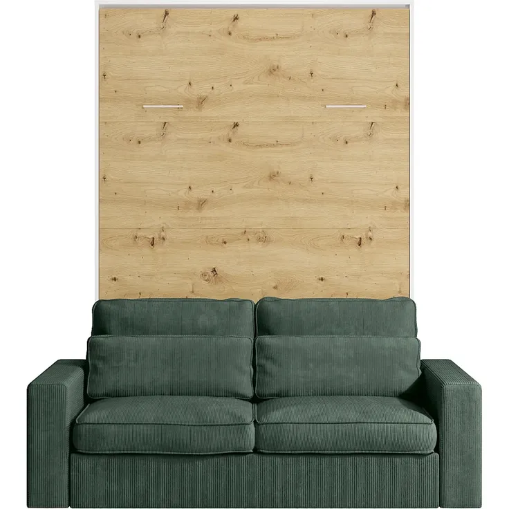 Vente-unique - BEGANIO Bett Holz, Platte BeigeWeiß - B 123 cm239,2 cm x H 225 cm x L 200 cm – Bild 5