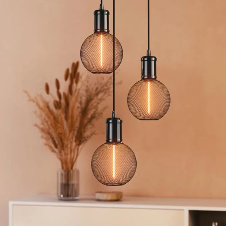 OSRAM Hängelampe VINTAGE 1906 BOBBIN, Pendelleuchte aus schwarzem Metall, Ø 10 cm, E27 Sockel – Bild 7