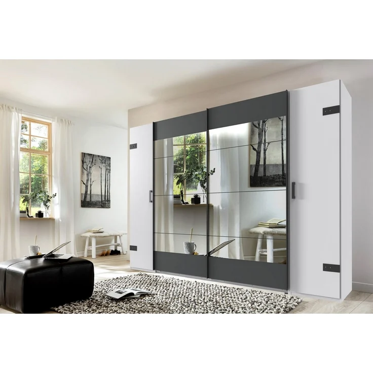 Wimex Schwebetürenschrank Stockholm, Schlafzimmerschrank mit Industrial-Look, rustikale Optik Kleiderschrank mit Spiegel BESTSELLER Schrank Garderobe – Bild 5