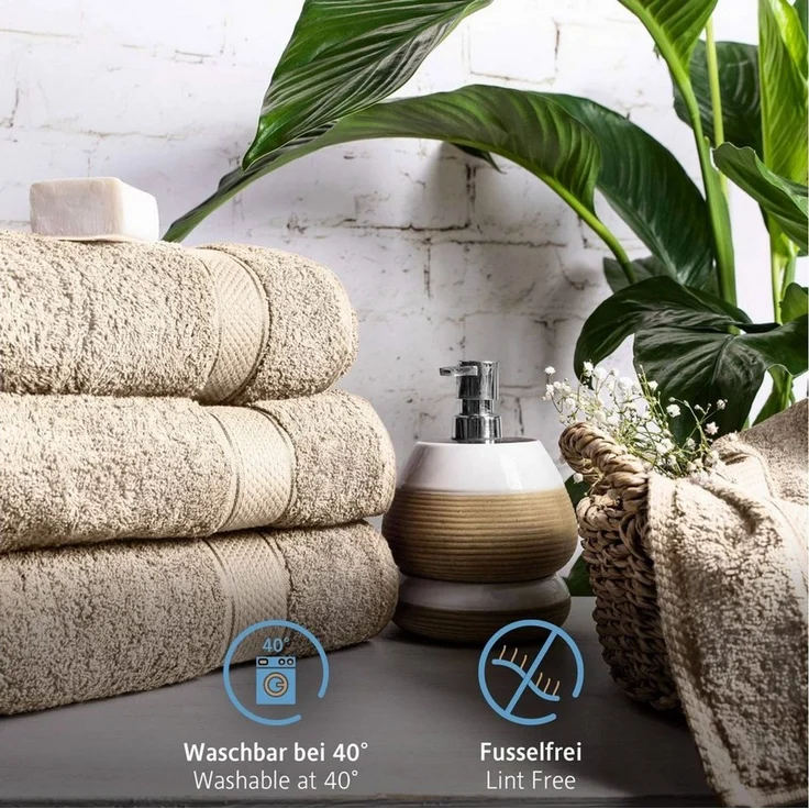 Komfortec Handtuch Set 50x100, Handtücher, Frottee (Packung, 8-St), 100% Baumwolle, Flauschig & Saugfähig, Weich, Towel – Bild 3