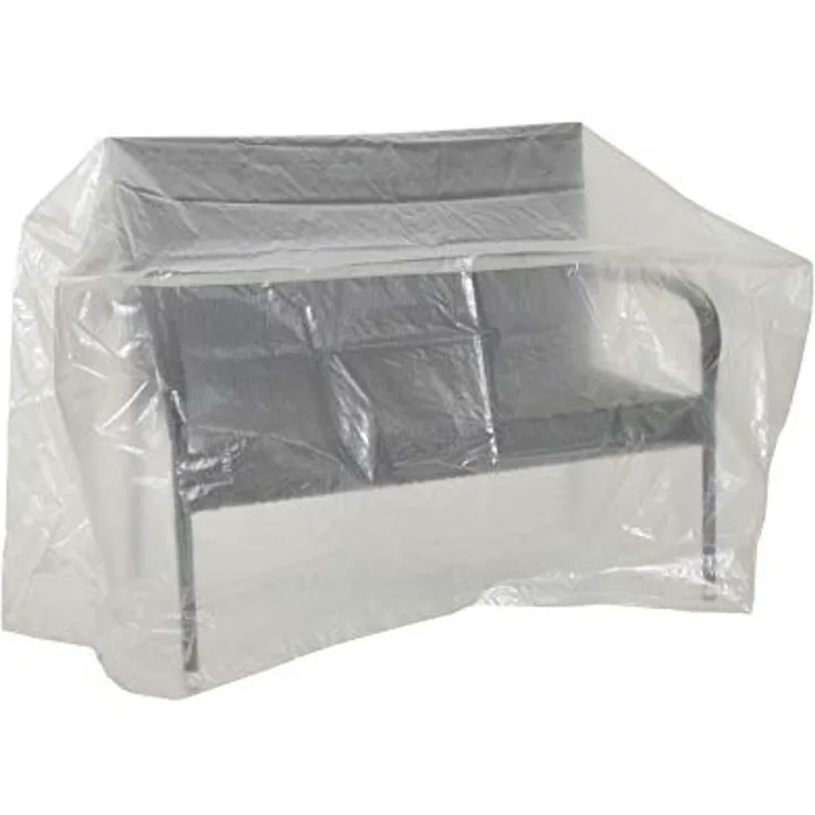 Greemotion Schutzhülle für Gartenbank wasserabweisen mit Ösen, Transparent, 160 x 75 x 78 cm