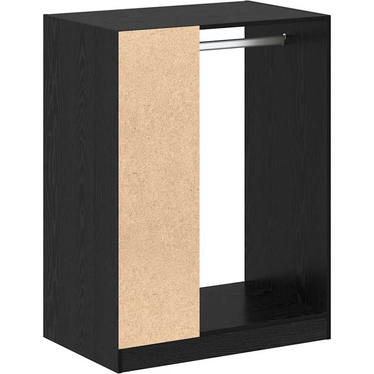 vidaXL Kleiderschrank mit Regal Schwarz Eichen-Optik 77 x 48 x 102 cm 879644 – Bild 6