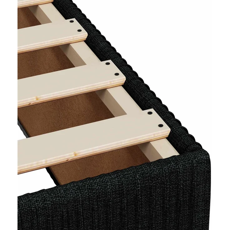 vidaXL Boxspringbett mit Matratze Schwarz 100 x 200 cm Stoff 3451400 – Bild 10