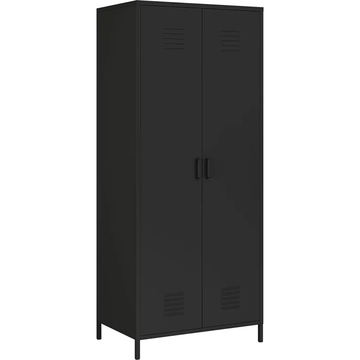 Kleiderschrank Seinäjoki 180x76x50 cm Schwarz [en. casa] – Bild 6