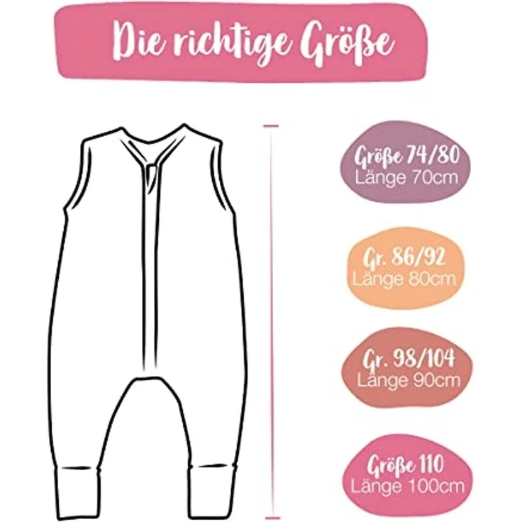 Ehrenkind® Babyschlafsack | Schlafsack mit Füßen 2.5 TOG | Bio-Baumwolle | Ganzjahres Schlafsack Baby Gr. 100 Farbe Flieder Pusteblume | Oeko-Tex | Schlafsack winter und Sommer Schlafsack Kinder – Bild 3