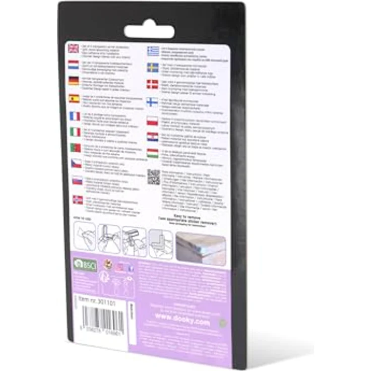 Dooky Transparente Eckenschützer für Möbel im 4er Set (weiche, stoßabsorbierende Kantenschützer mit Klebestreifen, unauffälliger Eckenschutz für Tische, Schränke und Arbeitsflächen im Haushalt) – Bild 6