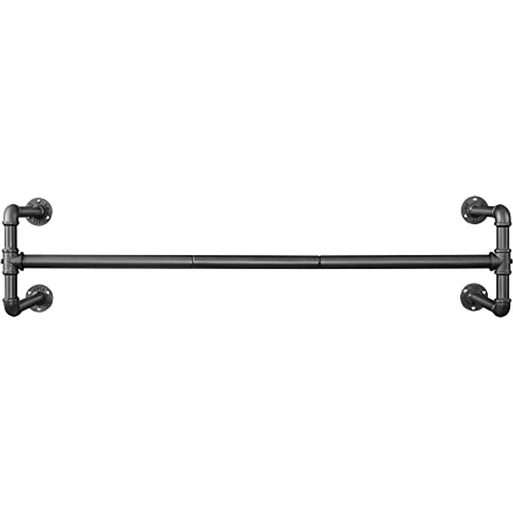 Songmics Kleiderstange (1 St) Wandmontage bis 60 kg belastbar HSR64BK – Bild 2