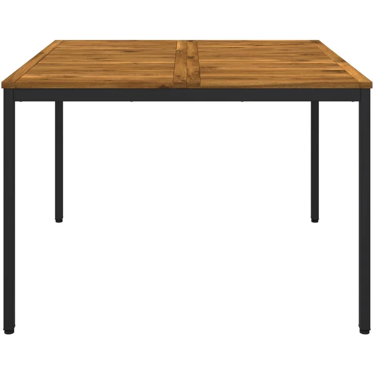 vidaXL Gartentisch NAARDEN Natürlich und Schwarz 110 x 108,5 x 75 cm 901316 – Bild 3