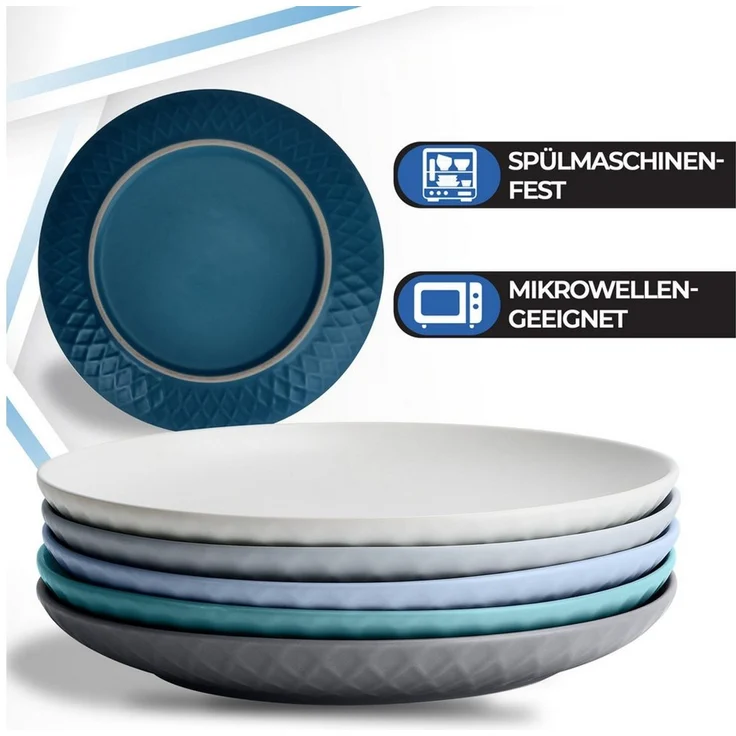 MiaMio Speiseteller Palmanova Ocean, 26 cm, (6 St), Palmanova, 26 cm, 6-tlg. – Bild 1