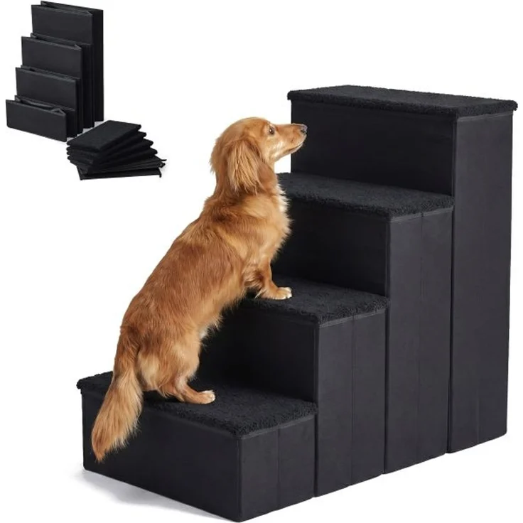 Relaxdays Faltbare Hundetreppe mit Stauraum – Bild 1