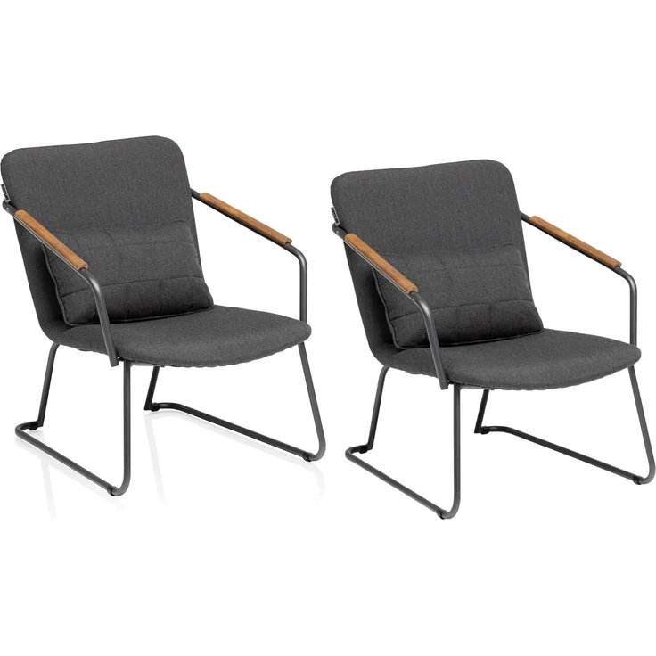 Kettler 2er Set GENTLE Lounge Sessel 0107608-7770 Anthrazit – Bild 1