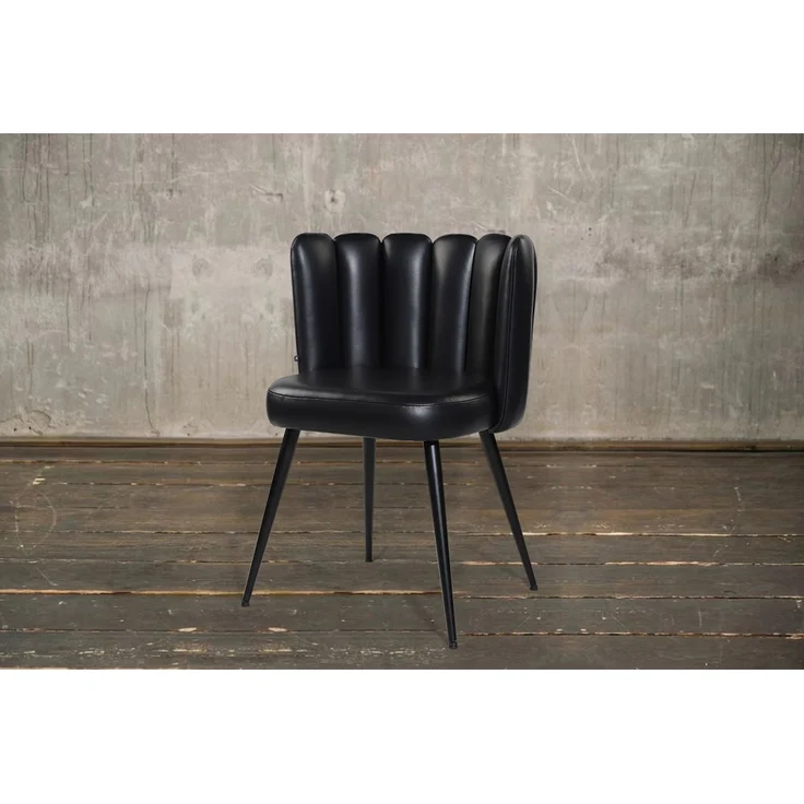 KAWOLA Stuhl JADA Esszimmerstuhl Leder schwarz 79 x 55 x 59 cm – Bild 1