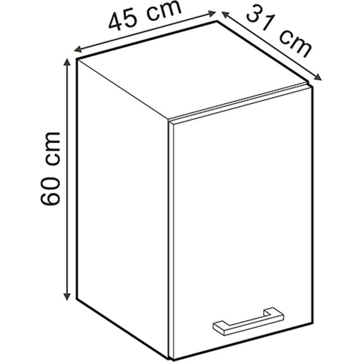 Hängeschrank R-Line Anthrazit Landhaus 45 cm Vicco – Bild 3