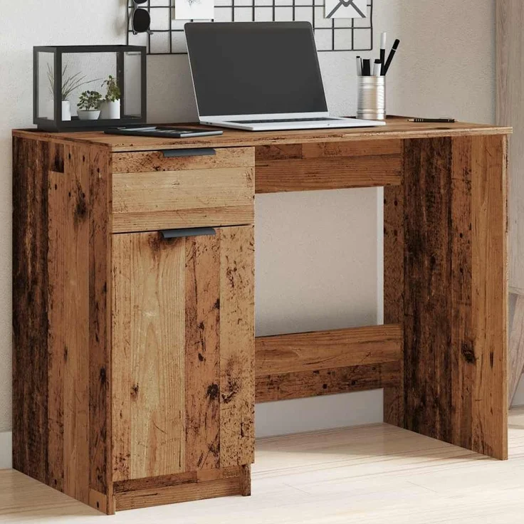 vidaXL Schreibtisch Altholz-Optik 100x50x75 cm Holzwerkstoff 856995 – Bild 3