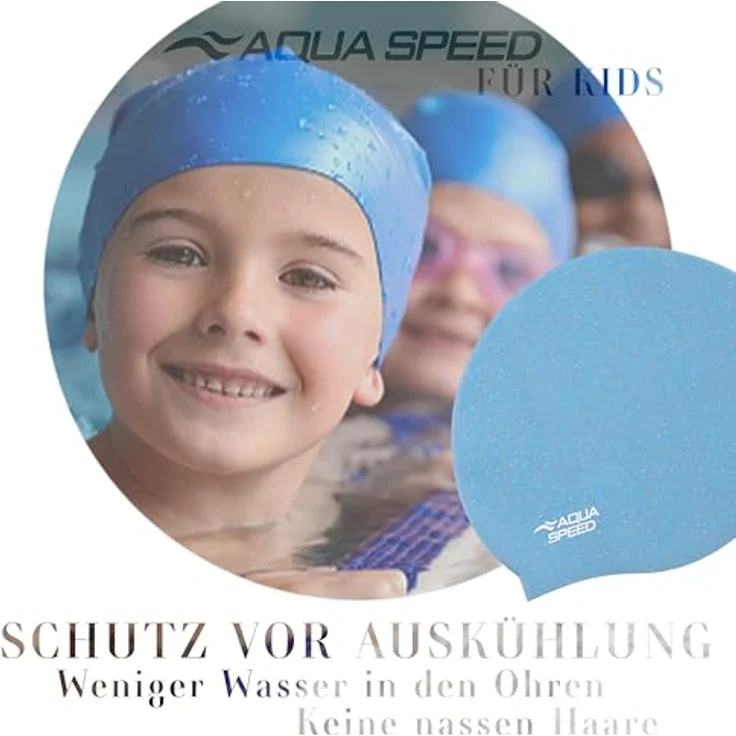 Aqua Speed Badekappe Recycelte Schwimmkappe mit 50% Silikon – Umweltfreundlich & weich (Umweltbewusste Schwimmkappe mit optimalem Sitz & Komfort), Badehaube mit ergonomischer Passform – Bequem & chlorresistent – Bild 5