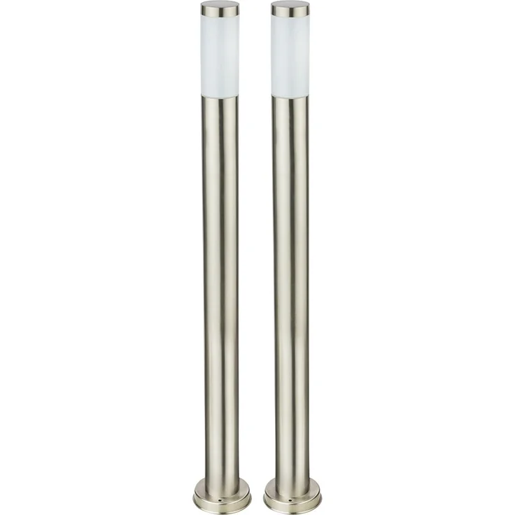 2er Set LED Edelstahl Stehleuchten für den den Garten BOSTON – Bild 1
