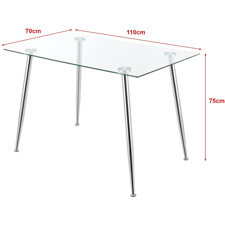 Glastisch Hyrynsalmi Chrom [en. casa] – Bild 2
