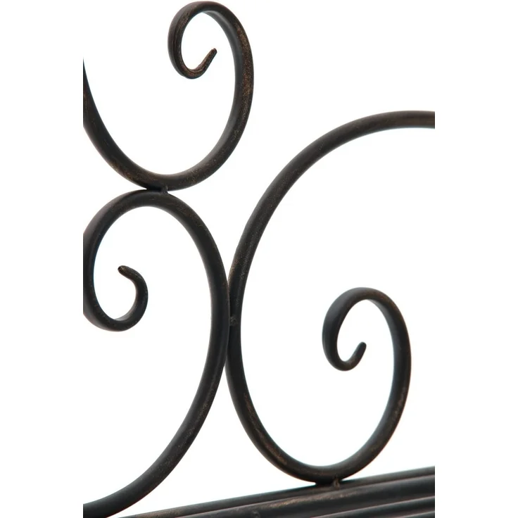 Gartenbank SIZON - Metall Bronze 156x46x78 cm | Gartenliege Metall Sonnenliege Antik Vintage Gartenstuhl Lang 1 Sitzer – Bild 5