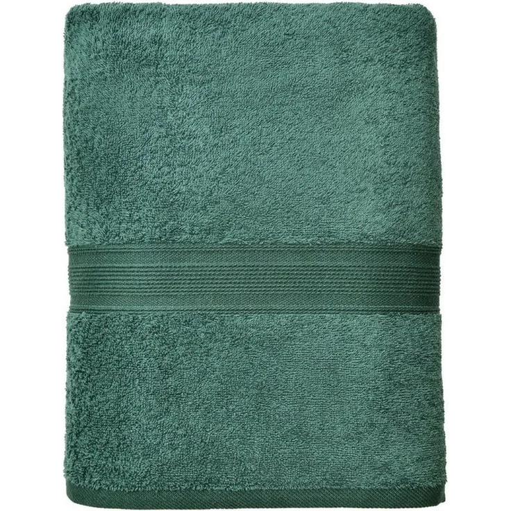 leevitex® Saunatuch, 80x200 cm, 100% Baumwolle, saugstark und fusselfrei, Frottee (1-St), OEKO-TEX® STANDARD 100 zertifiziert, gestreifte Bordüre – Bild 1