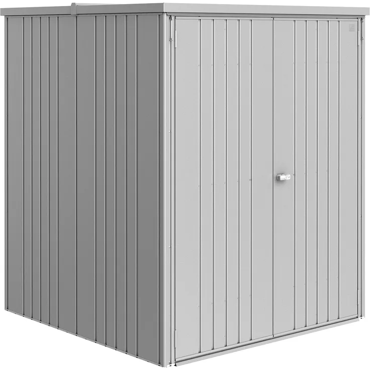 Biohort Geräteschrank Large, wetterfester Gartenschrank, 177 cm x 150 cm x 150 cm, Silber-Metallic