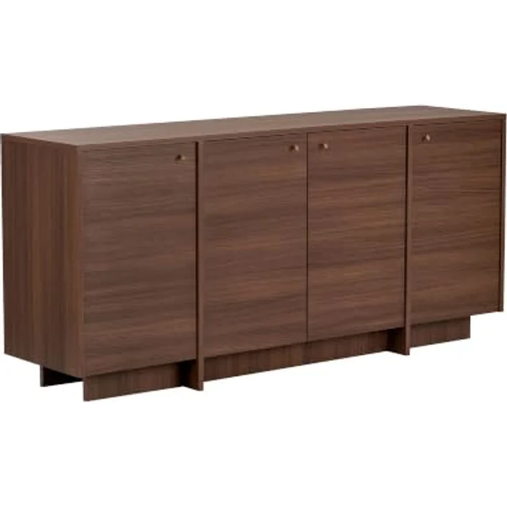 Skye Decor Konsolentisch Varen, Walnuss, Japandi Design mit gerillter Rückwand und Metallgriff, Maße 180 x 82 x 45 cm – Bild 7