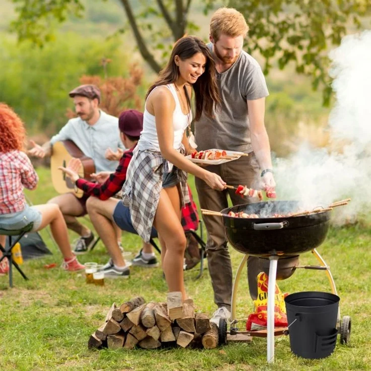 Ascheeimer mit Deckel und Schaufel 10028777 – Bild 2