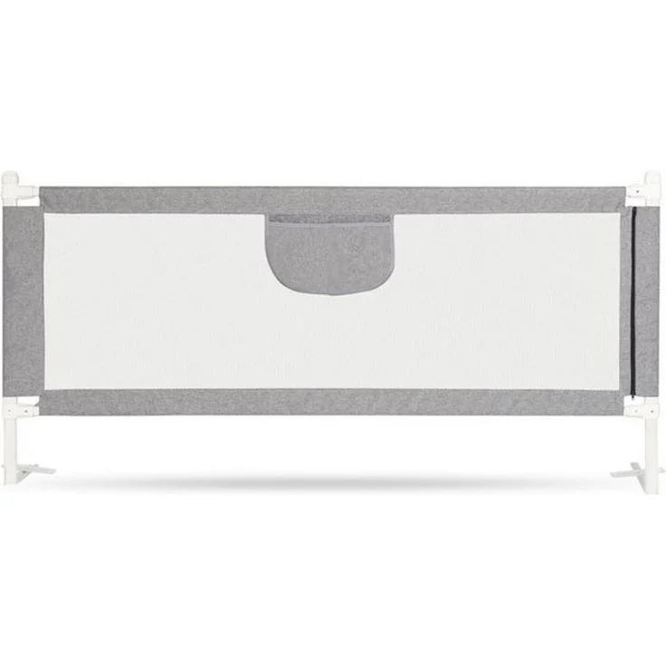 Clanmacy Bettschutzgitter Bettgitter, Bettgitter, Kinderbettgitter für Kinder, Babybettgitter (klappbar, tragbar, Kinderbettschutzgitter, Fallschutz 150-200cm), aus Metall – Bild 4