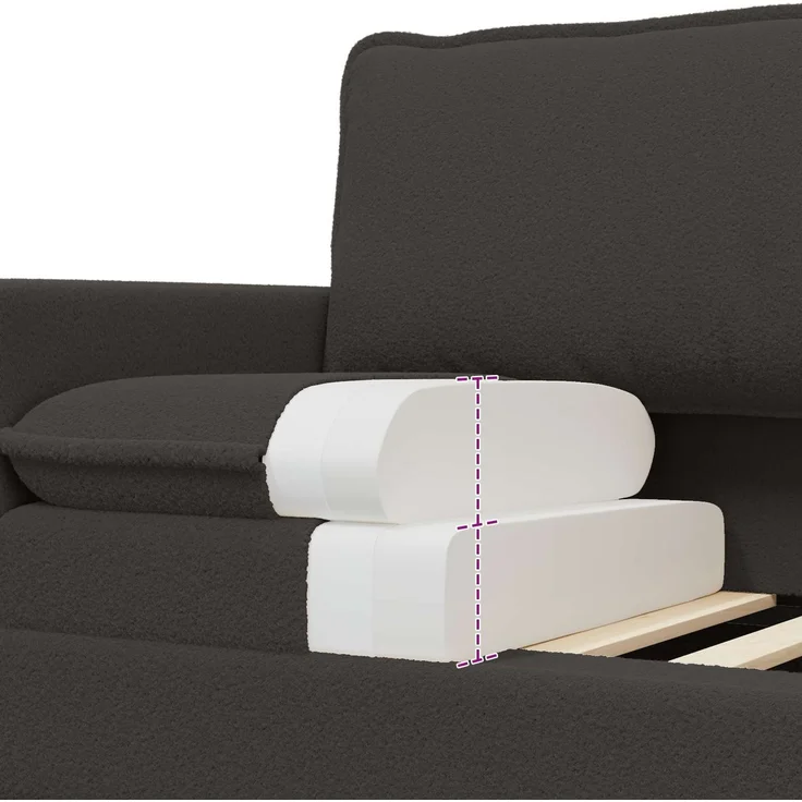 vidaXL Sofa Set 2 stk. Dunkelgrau Stoff 3417038 – Bild 6