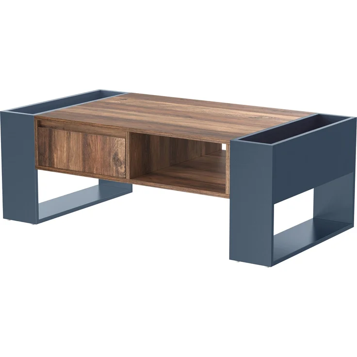 Schrank Holzfarbe Schwarz Sideboard Aufbewahrung Kommode Spanplatte Melamin modern 111x40x60cm – Bild 8
