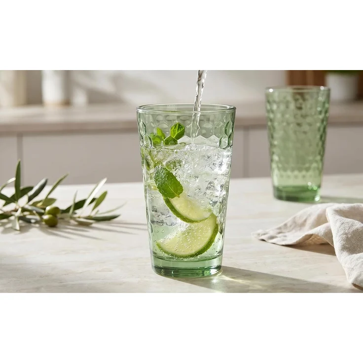 Ritzenhoff & Breker Favo Longdrinkglas 400 ml grün 6er Set – Bild 3