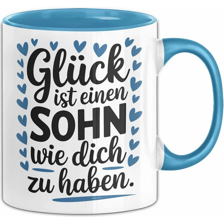 Trendation Tasse Sohn Tasse Geschenk Glueck Ist Einen Sohn Wie Dich Geschenkidee Mama P, Keramik