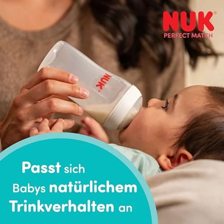 NUK Perfect Match Babyflasche | 3+ Monate | 260 ml | Anti-Kolik-Babyflasche | PP | Temperature Control Anzeige | Disney Tigger | 1 Stück – Bild 2