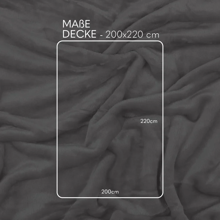 Kuscheldecke Cashmere Touch 200x220cm ( Silber ) Flauschige Wohndecke für Sofa, Couch und Bett, Tagesdecke OEKO-TEX - Sofaüberwurf – Bild 3