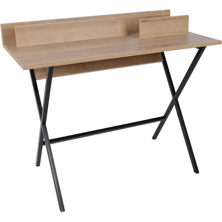 Skye Decor 'Panama' Schreibtisch, Eiche / Schwarz, 100 x 50 x 89 cm – Bild 1