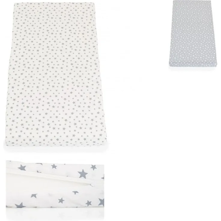 Moni Babybett-Matratze Classico 120 x 60 x 9 cm, Bezug abnehmbar, 100% Baumwolle weiß