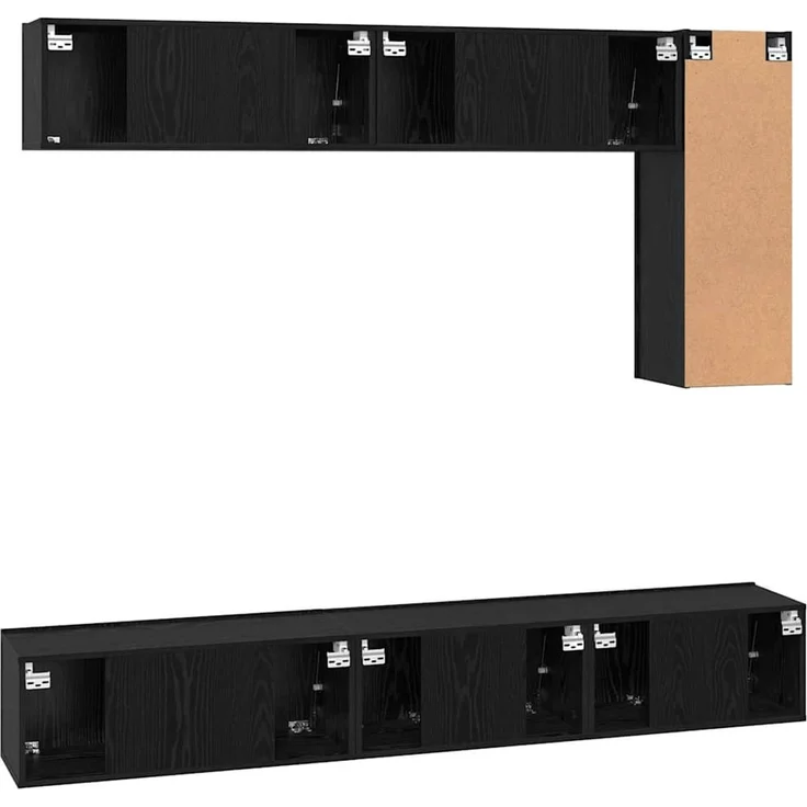 vidaXL TV-Schrankset 6 stk. Schwarz Eichen-Optik Holzwerkstoff 3393247 – Bild 11