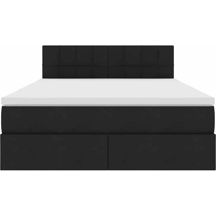 vidaXL LED-Speicherbett mit Matratze Schwarz 140 x 190 cm Stoff 3371144 – Bild 8