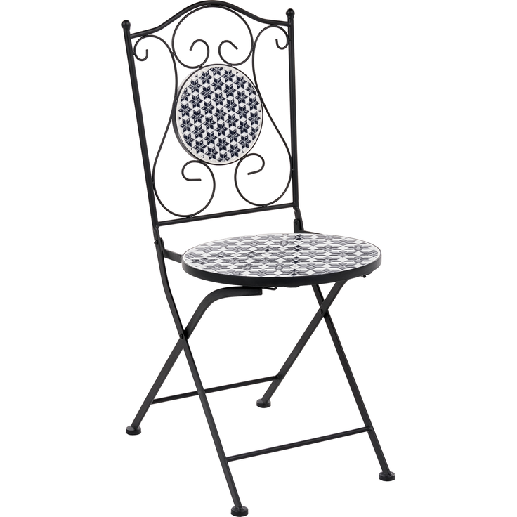 Bistro Set SIROLO Metall Weiß Blau – Bild 5